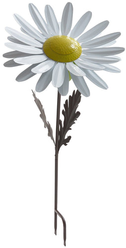 Desert Steel White Daisy Garden Torch – Metal Art Citronella Flower Torch