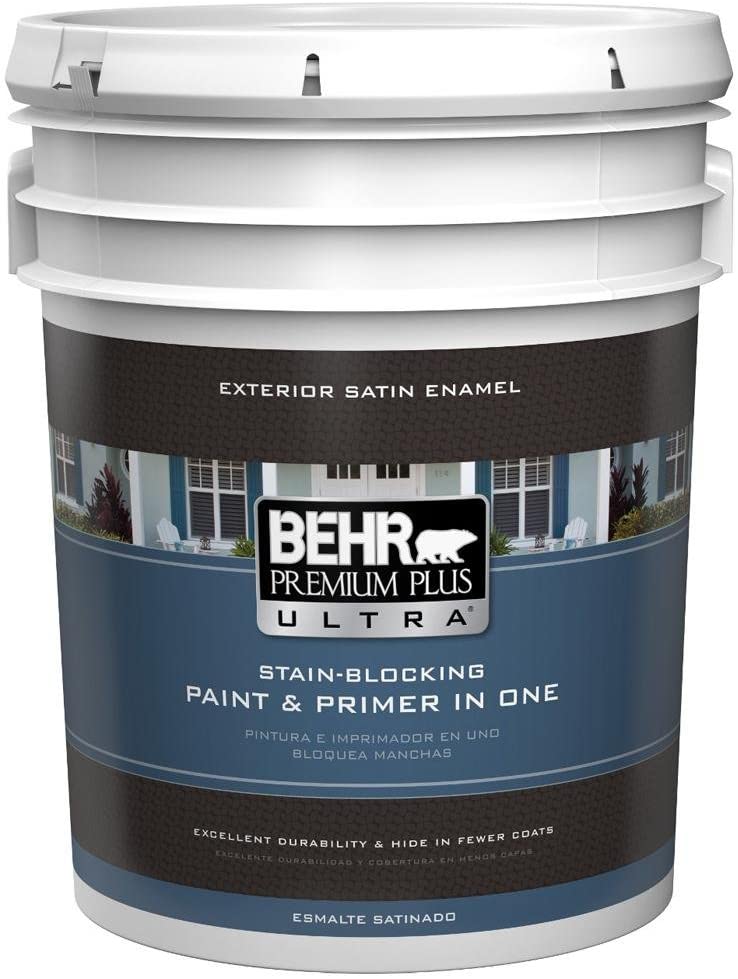 5-gal. Ultra Pure White Satin Enamel Exterior Paint