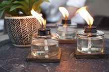 Load image into Gallery viewer, TIKI Brand Mixed Material Votive Tabletorch 3-pk