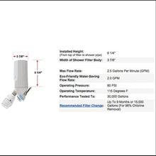 Load image into Gallery viewer, Pelican Water PSF-1NH 3-Stage Premium Shower Filter Without Head, White