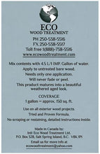 Load image into Gallery viewer, Eco Wood Treatment Wood Stain