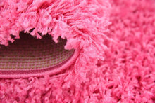 Load image into Gallery viewer, Unique Loom Solo Solid Shag Collection Modern Plush Taffy Pink Runner Rug (3' x 10')