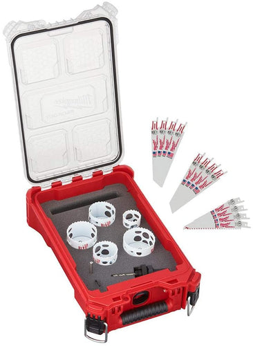 49-22-5620 Hole Dozer Bi-Metal General Purpose Hole Saw and Reciprocating Saw Set with PACKOUT Case (20-Piece)