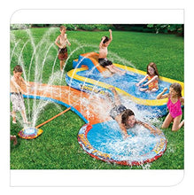 Load image into Gallery viewer, Banzai Inflatable Aqua Drench 3-in-1 Splash Park (Sprinkler, Slide and Pool)