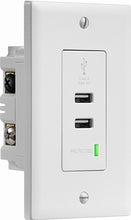 Load image into Gallery viewer, Insignia&trade; - In-wall 3.6A Surge Protected USB Hub - White
