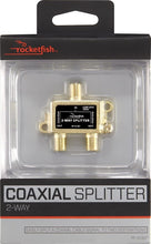 Load image into Gallery viewer, Rocketfish 2-Way Coaxial Splitter (RF-G1307) Gold - New