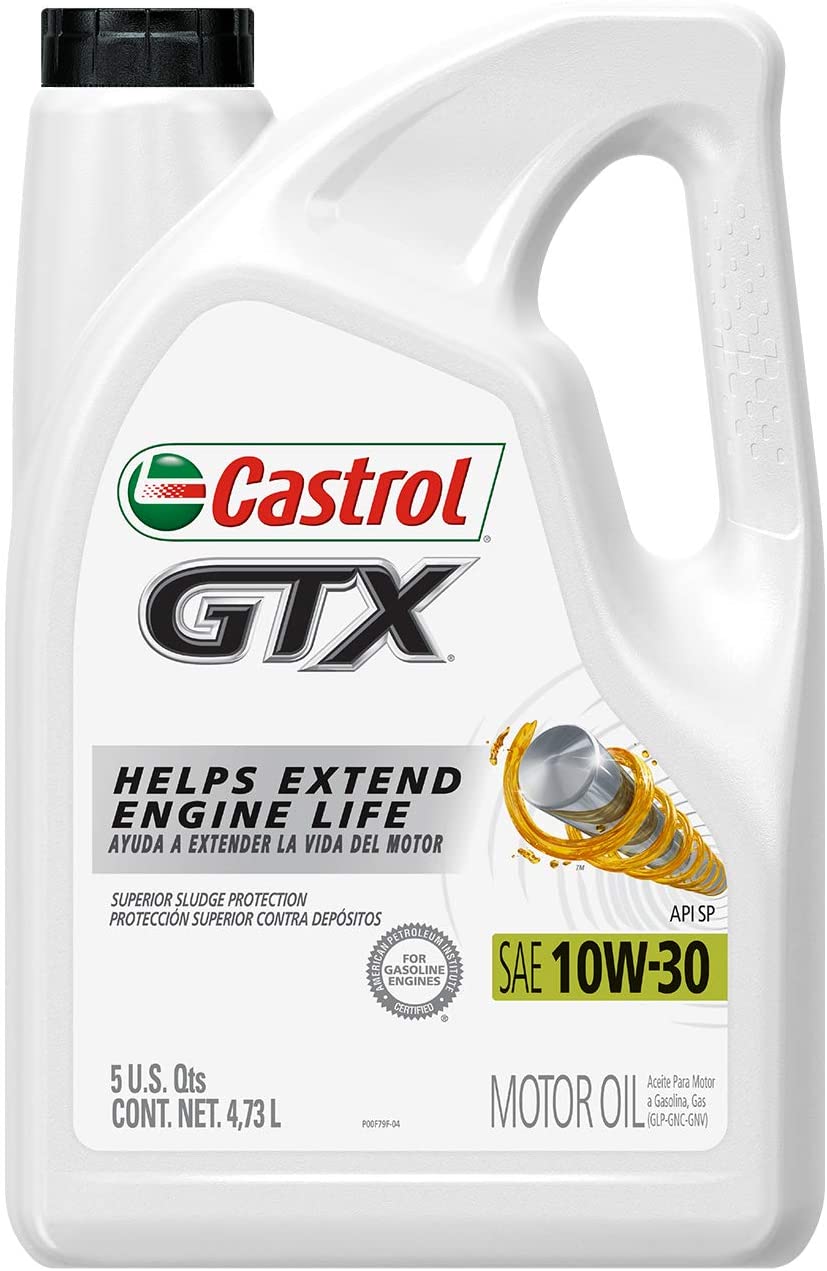 Castrol 06450 GTX High Mileage 10W-30 Synthetic Blend Motor Oil