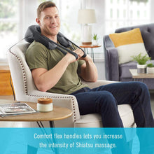 Load image into Gallery viewer, Homedics Neck Massager with Heat - Pro Therapy Elite Portable, Adjustable Shiatsu and Vibration Massage