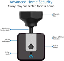 Load image into Gallery viewer, Momentum NIRO Wi-Fi Garage Door Opener with Camera and Smartphone Control | Motion Zone Detection, 2-Way Audio, Open/Close/Live Video/Free Cloud Storage, Remote Control with iPhone or Android | Black