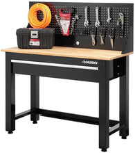 Load image into Gallery viewer, Husky G4801S-US 4 Ft. Solid Wood Top Workbench With Storage