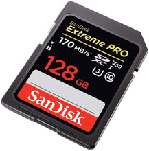 Load image into Gallery viewer, SanDisk 128GB Extreme PRO UHS-I SDXC Memory Card, SDSDXXY-128G-ANCIN