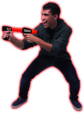 Load image into Gallery viewer, Hog Wild Atomic Power Popper Battle Pack - Red and Blue Rapid Fire Foam Ball Blaster Guns - Shoots Up to 8 Foam Balls Each - 2 Player - 4+