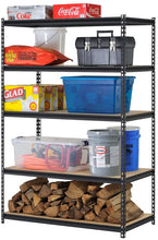 Load image into Gallery viewer, EDSAL URWM184872BK Black Steel Storage Rack, 72&quot; H x 48&quot; W x 18&quot; D