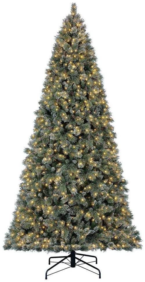 Home Accents Holiday 12 ft. Sparkling Amelia Pine Pre-Lit Artificial Christmas Tree with 1300 Warm White Lights