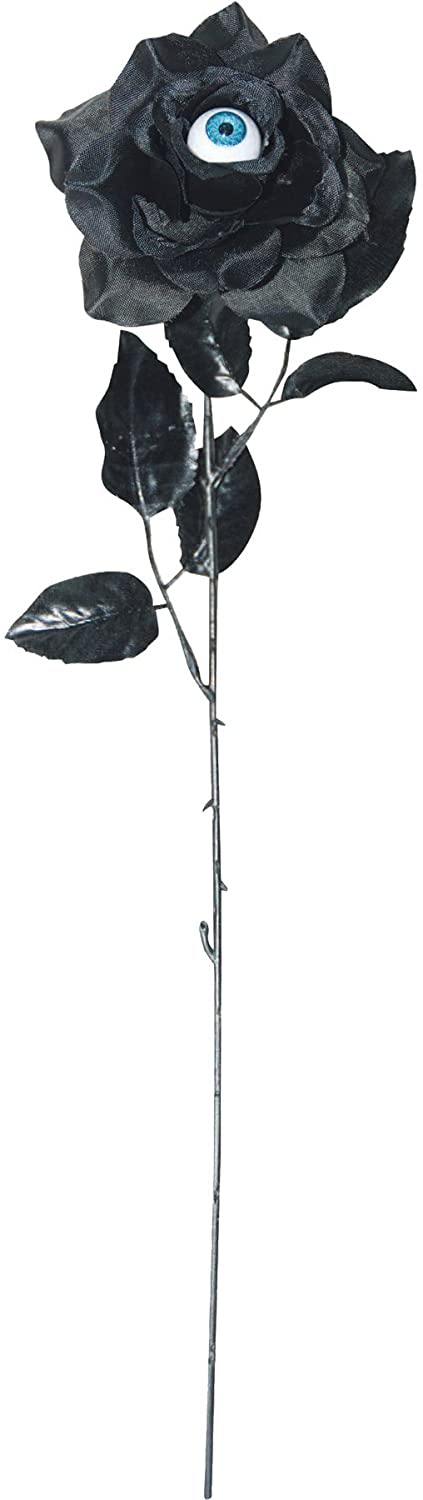 Gemmy (Sun Star) Black Rose with Eye Hairpin