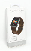 Load image into Gallery viewer, Platinum Leather Watch Strap for Apple Watch (PT-AWB42YBL) Bourbon - 42MM - New
