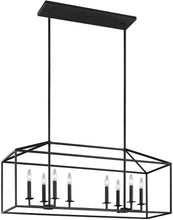 Load image into Gallery viewer, Sea Gull Lighting 6615008-839 Perryton Eight Island Pendant Hanging Modern Light Fixture, Blacksmith Finish