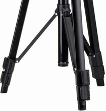 Load image into Gallery viewer, Sunpak 5555DLX 55" Tripod - Black. Lightweight aluminum construction 55-inch maximun extension supports smartphones cameras and GoPros