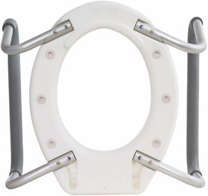 Essential Medical Supply Toilet Seat Riser with Removable Arms - Standard Bowl, 17.5 x 13.5 x 3.5 Inch
