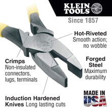 Load image into Gallery viewer, Klein Tools 9 in. High-Leverage Side-Cutting Pliers with Crimping Die