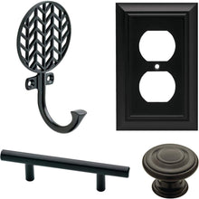 Load image into Gallery viewer, 3 in. (76mm) Center-to-Center Matte Black Bar Pull (10-Pack)