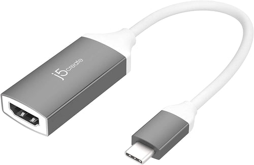 j5create USB Type-C to HDMI Adapter- 3840 x 2160 @ 60Hz | HDMI 1.4 4K @ 30 Hz to 4K @ 60 Hz | Adapter Compatible with MacBook, Chromebook, Tablet or PC