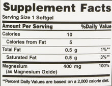 Load image into Gallery viewer, Nature's Bounty Magnesium 400 mg, 75 Softgels