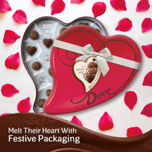 Load image into Gallery viewer, DOVE Valentine&#39;s Day Caramel Milk Chocolate Truffles Heart Gift Box 9.82-Ounce Tin 24 Pieces