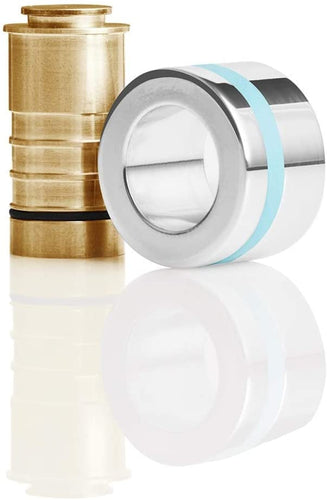 ALTERED Stainless Steel Chrome Nozzle Single Flow Dome 5-pack, 96% Less Water Universal Fitting with Adapters for Most Taps (Standard Size)