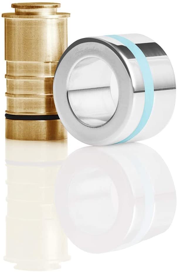 ALTERED Stainless Steel Chrome Nozzle Single Flow Dome 5-pack, 96% Less Water Universal Fitting with Adapters for Most Taps (Standard Size)