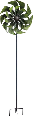 Alpine NCY244 72 in Green Metal Windmill Garden Stake Ncy244, Multicolor