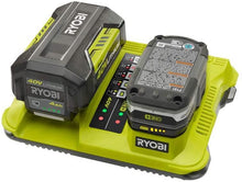 Load image into Gallery viewer, RYOBI P137 ONE+ Lithium-Ion Dual Platform Charger for RYOBI 18-Volt ONE+ and 40-Volt Batteries