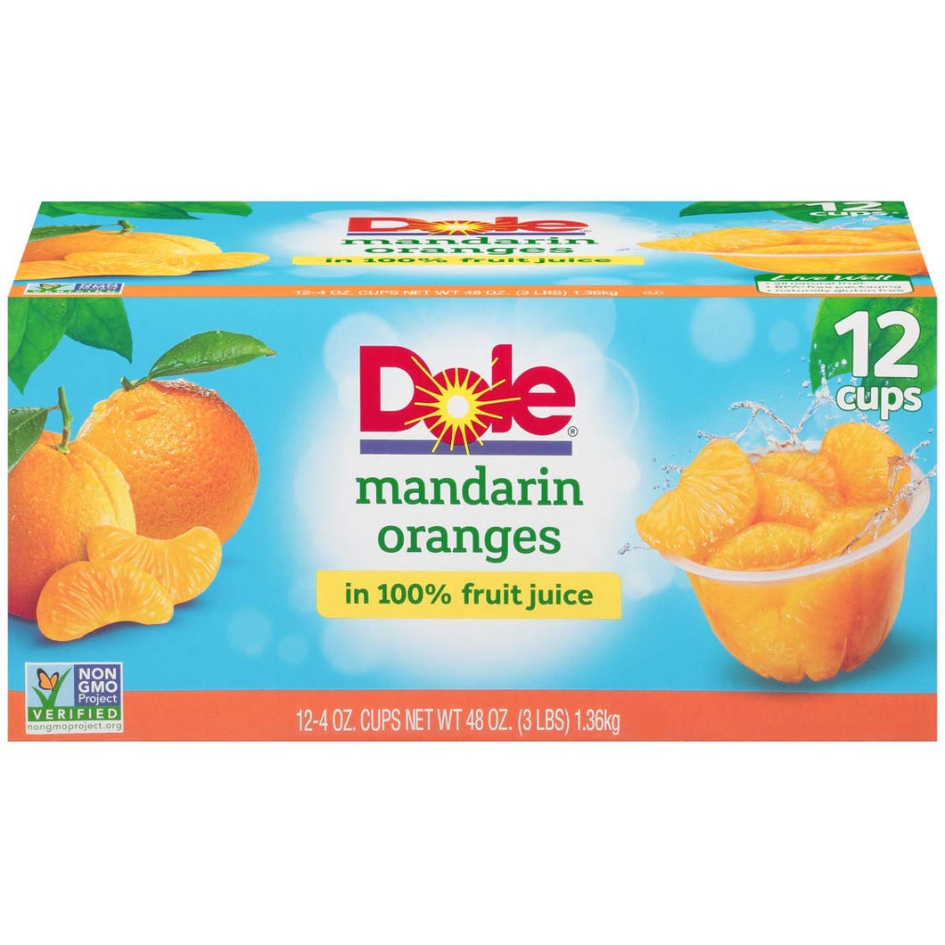 Dole Fruit Bowls, Mandarin Oranges in 100% Fruit Juice