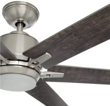 Load image into Gallery viewer, Kensgrove 64 in. LED Brushed Nickel Ceiling Fan with Remote Control