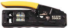 Load image into Gallery viewer, Klein Tools VDV226-107 Compact Ratcheting Modular Crimper / Cutter / Stripper for RJ45, RJ11/12, CAT6, CAT5e, CAT3, Flat-Satin Voice Cables