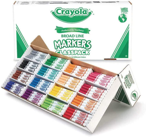 Crayola Classpack Markers - 16 Colors, Regular Tip