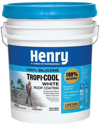 Henry HE887HS073 TropiCool5GAL Tropicool Roof Coat, 5 Gallon