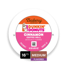 Load image into Gallery viewer, Dunkin&#39; Donuts Bakery Series Cinnamon Coffee Roll Flavored Ground Coffee K-Cup Pods for Keurig Brewers, 16 ct
