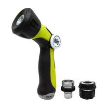 Load image into Gallery viewer, Sun Joe AJHN100-QC One Touch Adjustable Hose Nozzle w/Smart Throttle Control, Green