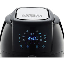 Load image into Gallery viewer, GoWISE USA 1700-Watt 5.8-QT 8-in-1 Digital Air Fryer and 50 Recipes for your Air Fryer Book (Black)