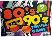 Load image into Gallery viewer, Outset Media - 80's 90's Trivia - Includes 220 Cards with Over 1200 Fun Questions and Answers - Ages 12+