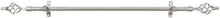 Load image into Gallery viewer, Achim Home Furnishings Lexus Window Treatment Rod and Finial, 66-Inch Extends to 120-Inch, Silver