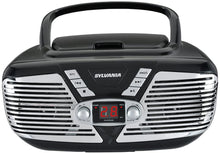 Load image into Gallery viewer, Sylvania Portable CD Boombox with AM/FM Radio, Retro Style