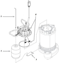 Load image into Gallery viewer, Wayne CDU 800 1/2 HP Cast Iron Submersible Sump Pump with Automatic Switch,