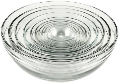 Anchor Hocking Glass Mixing Bowls, Mixed, Set of 10