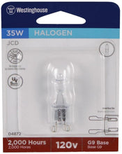 Load image into Gallery viewer, Westinghouse Lighting 0487200 35 Watt T4 Halogen Single-Ended Clear Light Bulb with G9 Base