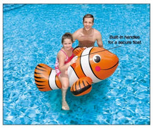 Load image into Gallery viewer, Blue Wave Clown Fish Inflatable Ride-On Pool Toy, 67&quot;