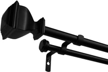 Load image into Gallery viewer, Exclusive Home Curtains Double Curtain Rod and Finial Set