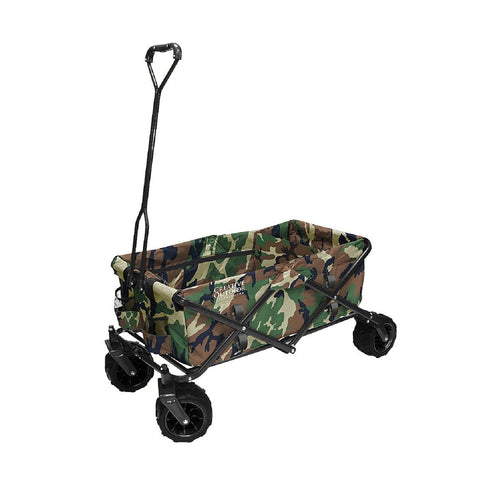 Creative Outdoor Distributor All-Terrain Collapsible Wagon with Shade Canopy - Use for Gardening, Tailgating, Beach Trips, Picnics, and More