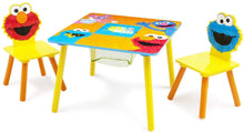 Load image into Gallery viewer, Delta Children Sesame Street Wood Kids Table and Chairs Set with Storage